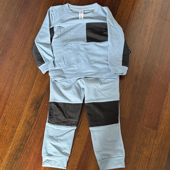 Blue and Black Kids Soft Jogger Set - Picture 1 of 1